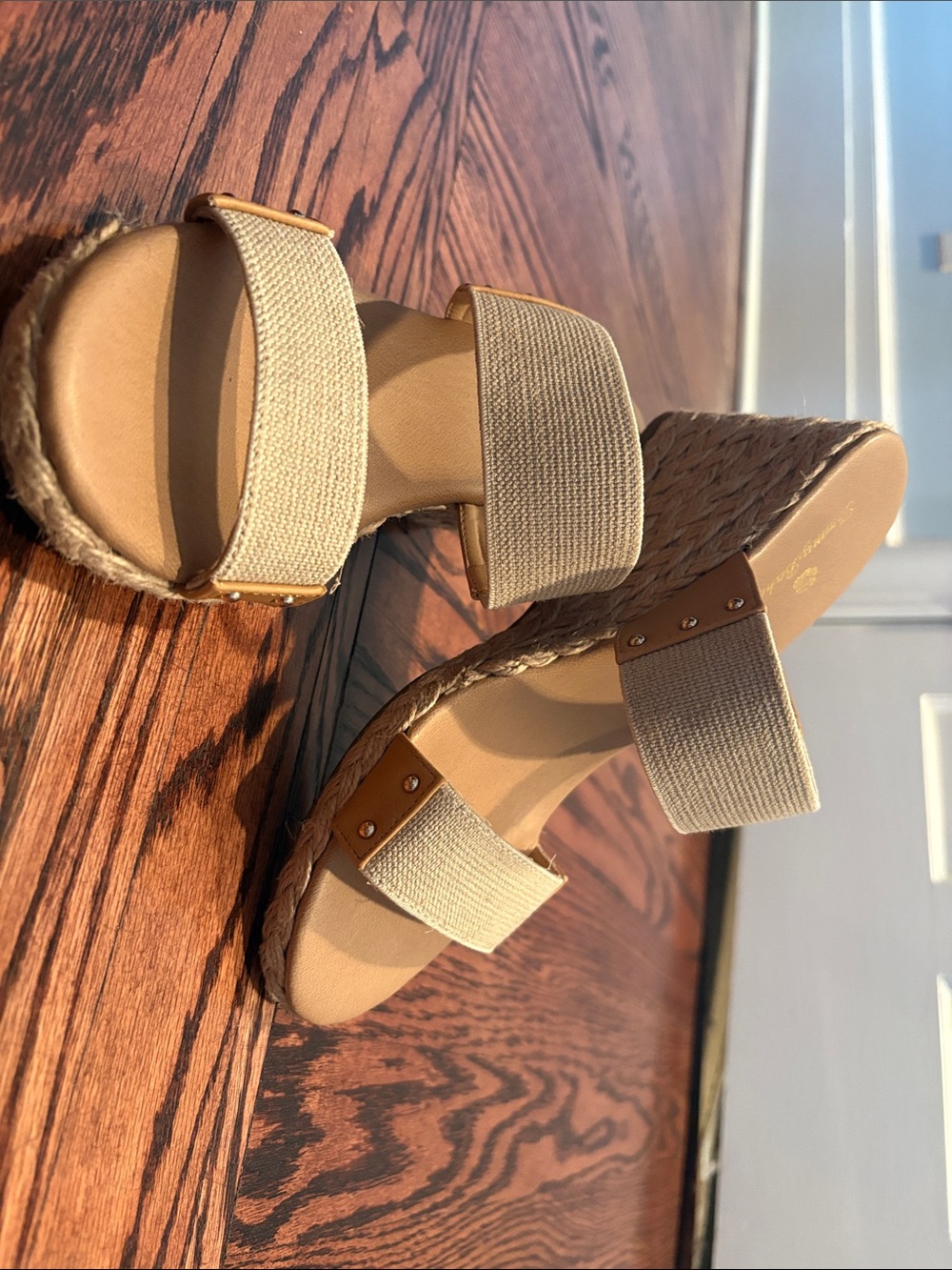 Tommy Bahama Natural Beige Double-Strap Slide Sandals - Picture 2 of 4